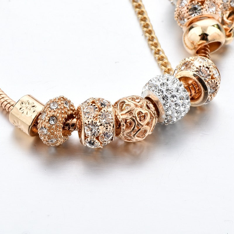 Luxury Crystal Heart Charm Bracelets