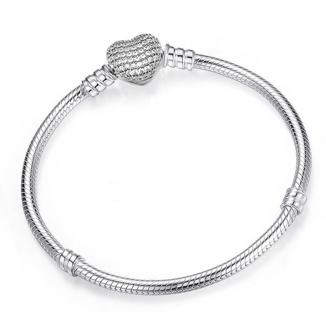 Authentic Silver Color Snake Chain Bracelet