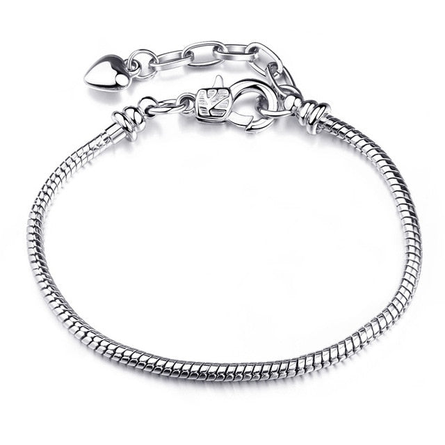 Authentic Silver Color Snake Chain Bracelet