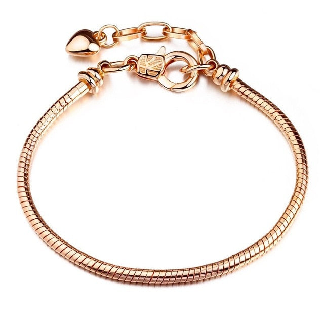 Authentic Silver Color Snake Chain Bracelet