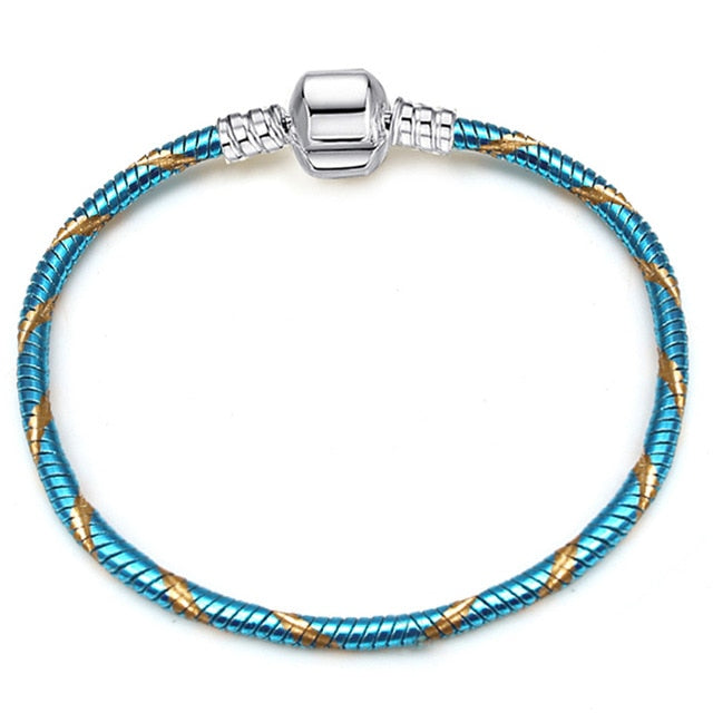 Authentic Silver Color Snake Chain Bracelet