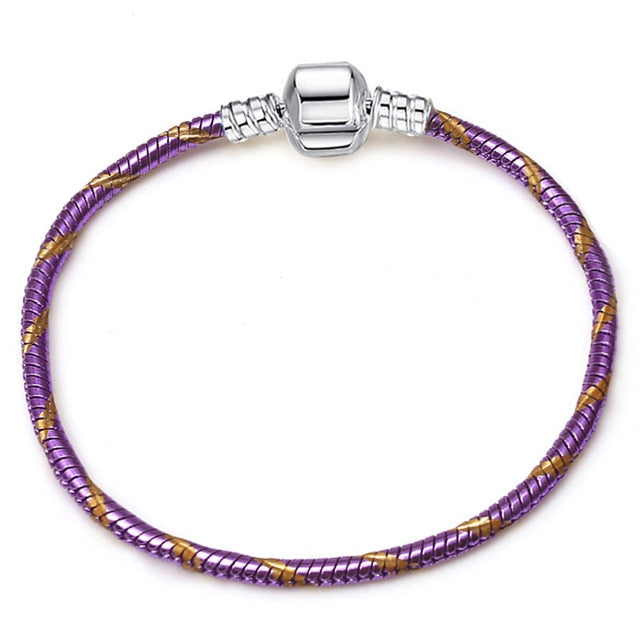 Authentic Silver Color Snake Chain Bracelet