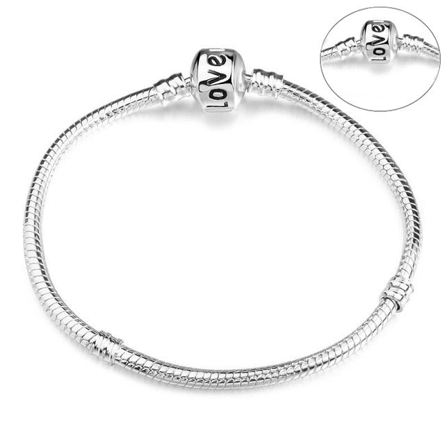 Authentic Silver Color Snake Chain Bracelet
