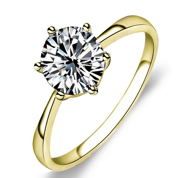 Classic Six Claw Gold Color Ring