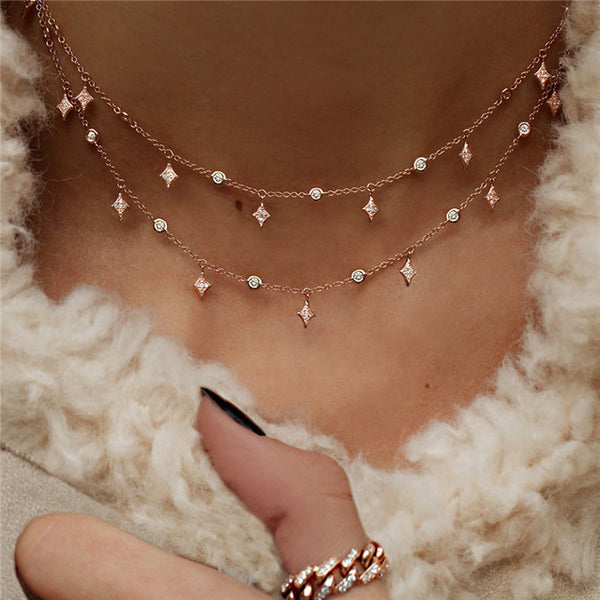 Multi-Element Crystal Bohemian Necklace